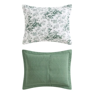 Thumbnail 14: Laura Ashley Laura Ashley Toile Delight Cotton Quilt Set 