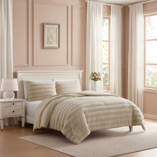 Thumbnail 4: Laura Ashley Laura Ashley Cloud Fur Microfiber Comforter Set  