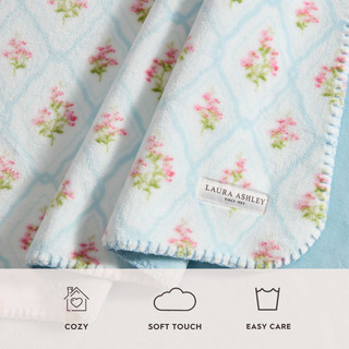Thumbnail 5: Laura Ashley Laura Ashley Pinford Trellis Microfiber Throw 