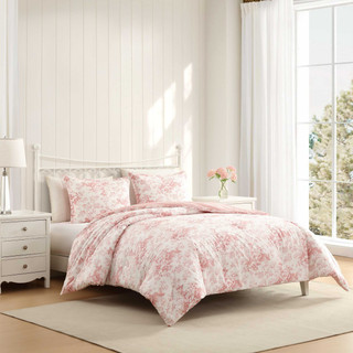 Thumbnail 8: Laura Ashley Laura Ashley Toile Delight Cotton Comforter Set 