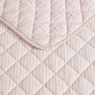 Thumbnail 7: Laura Ashley Laura Ashley Tessas Ticking Stripe Cotton Quilt Set 