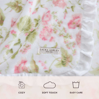 Thumbnail 4: Laura Ashley Laura Ashley Morning Gloria Microfiber Throw 