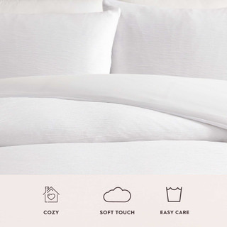 Thumbnail 8: Laura Ashley Laura Ashley Crinkle Microfiber Duvet Set 