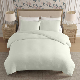 Thumbnail 3: Laura Ashley Laura Ashley Crinkle Microfiber Duvet Set 