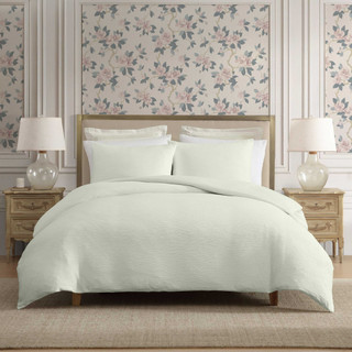 Thumbnail 1: Laura Ashley Laura Ashley Crinkle Microfiber Duvet Set 