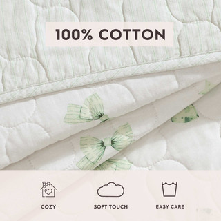 Thumbnail 4: Laura Ashley Laura Ashley Bouncy Bows Cotton Quilt Set  