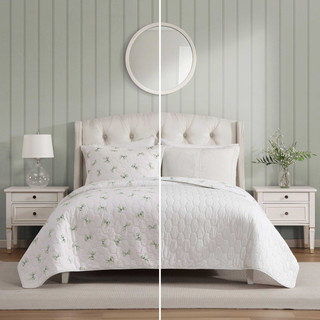 Thumbnail 8: Laura Ashley Laura Ashley Bouncy Bows Cotton Quilt Set  