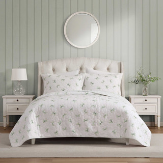 Thumbnail 1: Laura Ashley Laura Ashley Bouncy Bows Cotton Quilt Set  