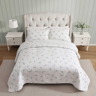 Thumbnail 11: Laura Ashley Laura Ashley Bouncy Bows Cotton Quilt Set  