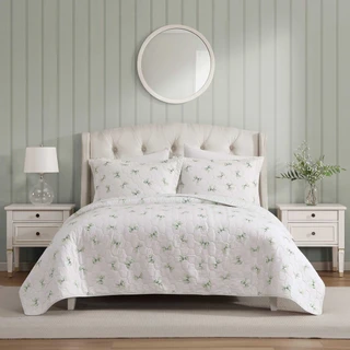 Thumbnail 3: Laura Ashley Laura Ashley Bouncy Bows Cotton Quilt Set  