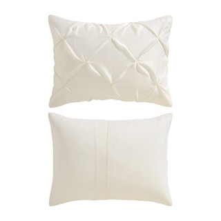 Thumbnail 4: Laura Ashley Laura Ashley Solid Satin Pintuck Microfiber Comforter Set 
