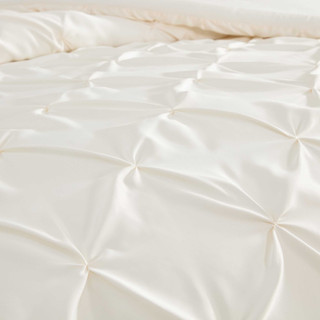 Thumbnail 9: Laura Ashley Laura Ashley Solid Satin Pintuck Microfiber Comforter Set 
