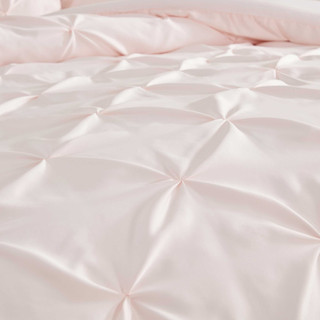Thumbnail 4: Laura Ashley Laura Ashley Solid Satin Pintuck Microfiber Comforter Set 