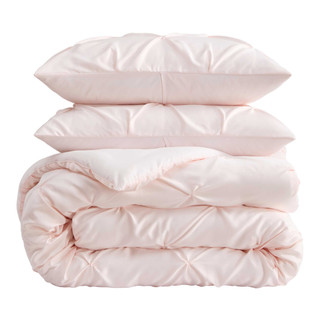 Thumbnail 5: Laura Ashley Laura Ashley Solid Satin Pintuck Microfiber Comforter Set 