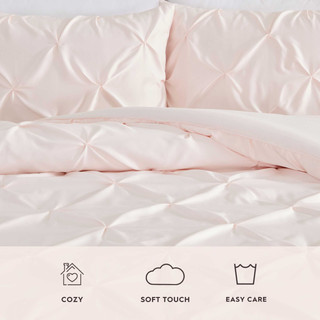 Thumbnail 31: Laura Ashley Laura Ashley Solid Satin Pintuck Microfiber Comforter Set 
