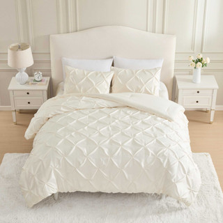 Thumbnail 15: Laura Ashley Laura Ashley Solid Satin Pintuck Microfiber Comforter Set 