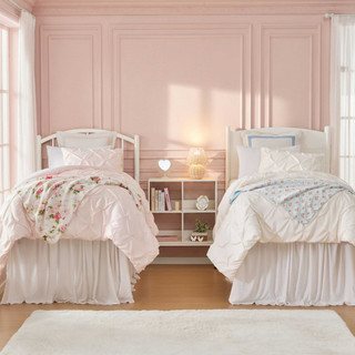 Thumbnail 17: Laura Ashley Laura Ashley Solid Satin Pintuck Microfiber Comforter Set 