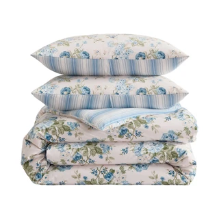 Thumbnail 10: Laura Ashley Laura Ashley Rosemoore Stripe Microfiber Comforter Set 