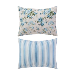 Thumbnail 12: Laura Ashley Laura Ashley Rosemoore Stripe Microfiber Comforter Set 