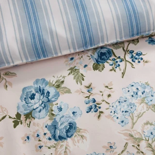 Thumbnail 21: Laura Ashley Laura Ashley Rosemoore Stripe Microfiber Comforter Set 