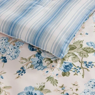 Thumbnail 22: Laura Ashley Laura Ashley Rosemoore Stripe Microfiber Comforter Set 