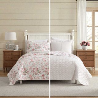Thumbnail 5: Laura Ashley Laura Ashley Rosemoore Cotton Quilt Set 