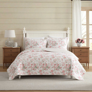 Thumbnail 2: Laura Ashley Laura Ashley Rosemoore Cotton Quilt Set 