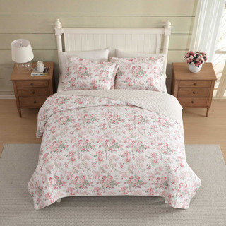Thumbnail 31: Laura Ashley Laura Ashley Rosemoore Cotton Quilt Set 