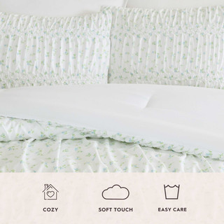 Thumbnail 8: Laura Ashley Laura Ashley Rosebuddies Microfiber Comforter Set 