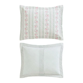 Thumbnail 34: Laura Ashley Laura Ashley Rosebud Stripe Cotton Quilt Set 