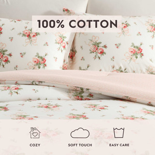 Thumbnail 8: Laura Ashley Laura Ashley Ribbon Bouquet Cotton Comforter Set 