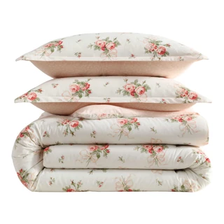 Thumbnail 19: Laura Ashley Laura Ashley Ribbon Bouquet Cotton Comforter Set 