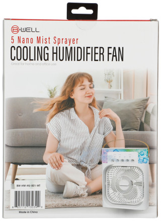 Thumbnail 2: BWell 5 Nano Mist Sprayer Cooling Humidifier Fan 