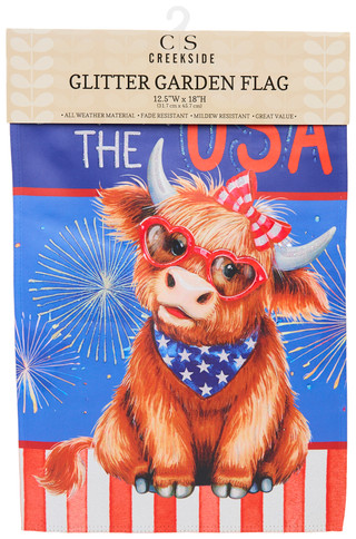 Thumbnail 1: Creekside Made In USA Glitter Garden Flag 