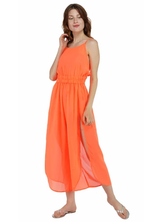 Thumbnail 1: America & Beyond Women's Sleeveless Sheer Jumpsuit Swim Cover Up 
