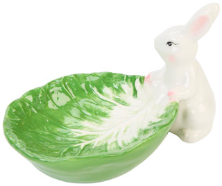 Thumbnail 3: PD HOME 8 In Ceramic Bunny Cabbage Dish  