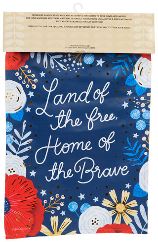 Thumbnail 2: Creekside Land of the Free Foil Garden Flag 