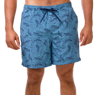 Thumbnail 1: Eddie Bauer Men's Print Swim Shorts 