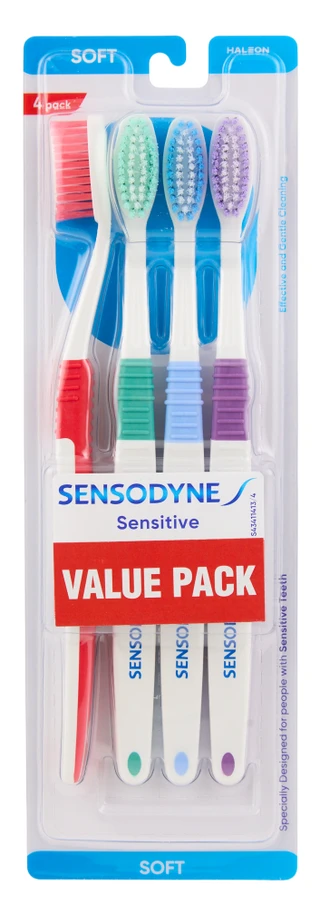 Thumbnail 1: SENSODYNE 4 Pk Sensitive Soft Bristle Toothbrushes  