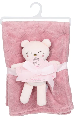Thumbnail 1: Paris Hilton Baby Girls 2 Pc Blanket & Toy Set 