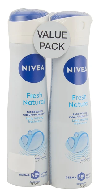 Thumbnail 1: Nivea 2 Pk Fresh Natural Scented Deodorant Spray  