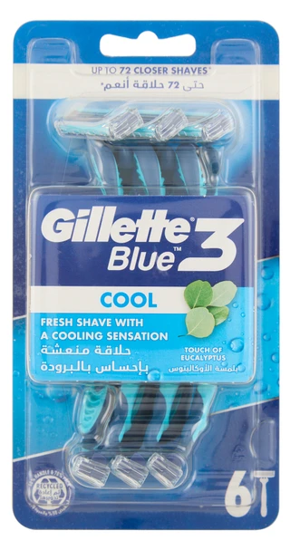 Thumbnail 1: Gillette 3 6 Pk Fresh Shave Cooling Sensation Razors  