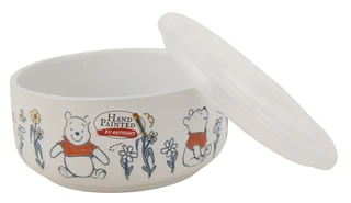 Thumbnail 2: Disney 5.5 in Winnie the Pooh Glass Bowl w/ Lid 