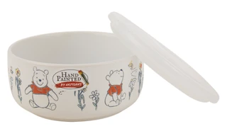 Thumbnail 2: Disney 5 in Winnie the Pooh Glass Bowl w/ Lid 