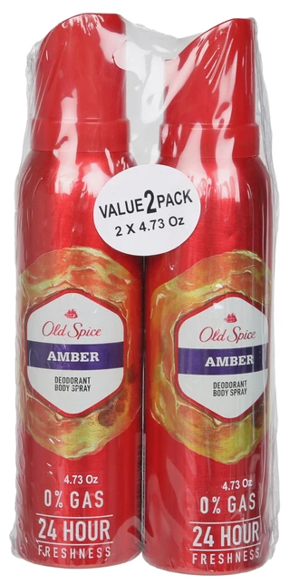 Thumbnail 1: Old Spice 2 Pk Amber Deodorant Body Spray for Him 