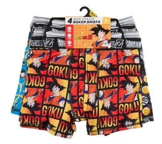 Thumbnail 1: DRAGON BALL Z Boys 4 Pk Athletic Character Boxer Briefs 