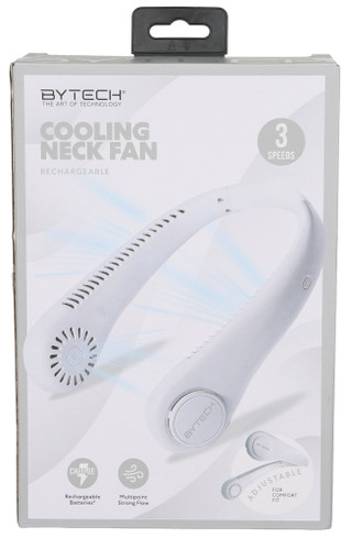 Thumbnail 1: BYTECH Rechargeable Cooling Neck Fan w/ 3 Speeds 