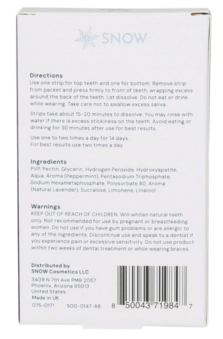 Thumbnail 2: Snow 42 Pk Lavender & Mint Dissolving Teeth Whitening Strips  