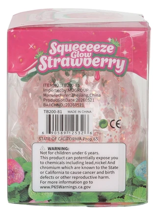 Thumbnail 3: Squeeeeze Glow Strawberry Toy 
