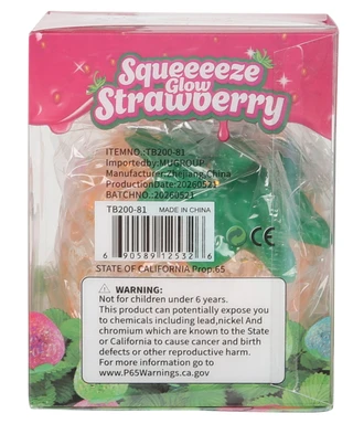 Thumbnail 2: Squeeeeze Glow Strawberry Toy 
